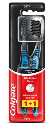 Colgate Diş Fırçası Charcoal Orta 1+1