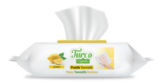 Yüzey Temizlik Havlusu Baby Turco 100 Adet Limon Kokulu
