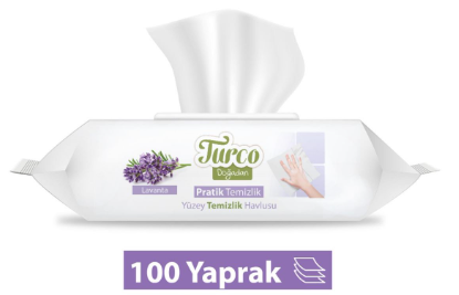 Baby Turco Yüzey Temizlik Havlusu 100 Adet Lavanta