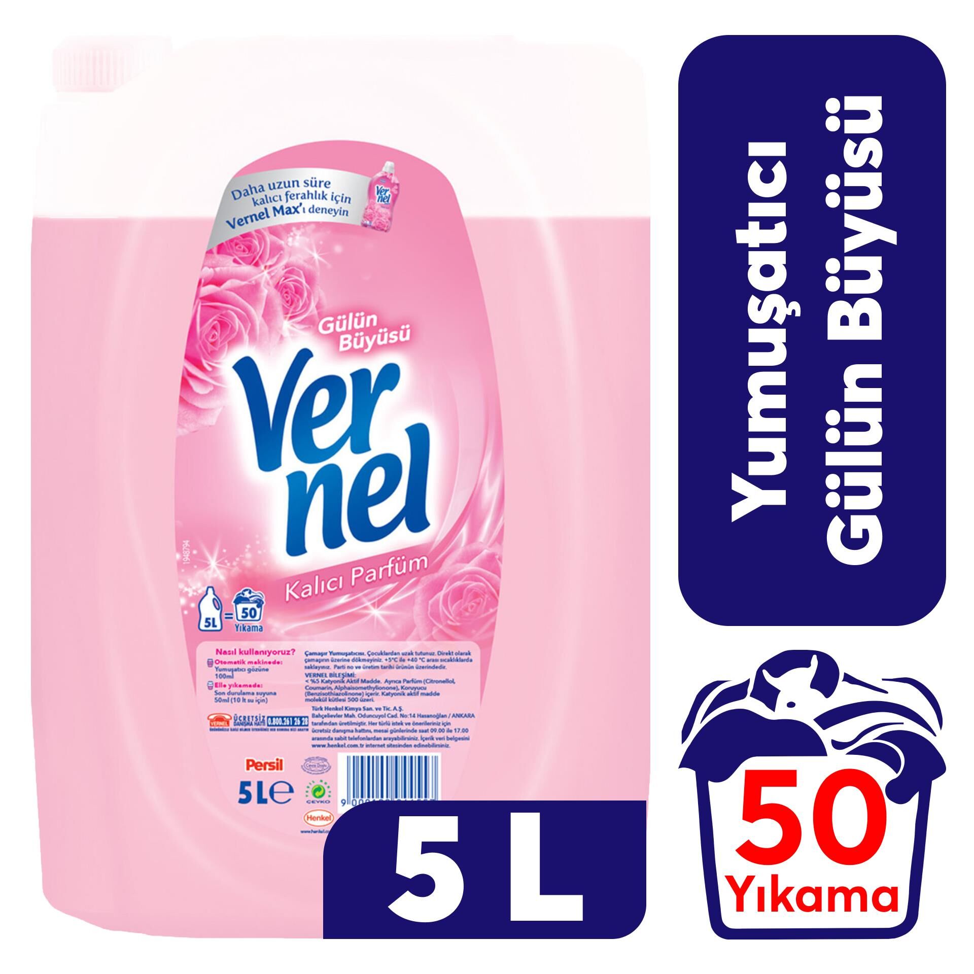 Vernel Yumuşatıcı 5 L Gülün Büyüsü