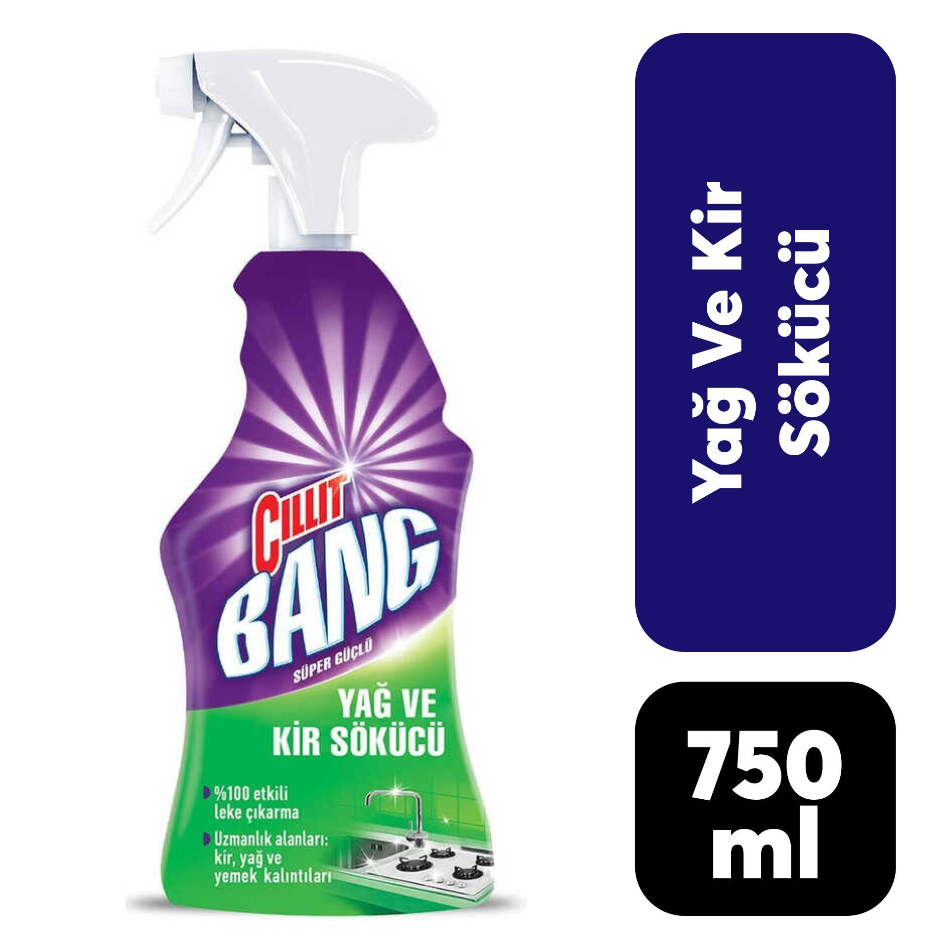 Çözücü Sprey Cillit Bang 750 ml Yağ ve Kir Sökücü