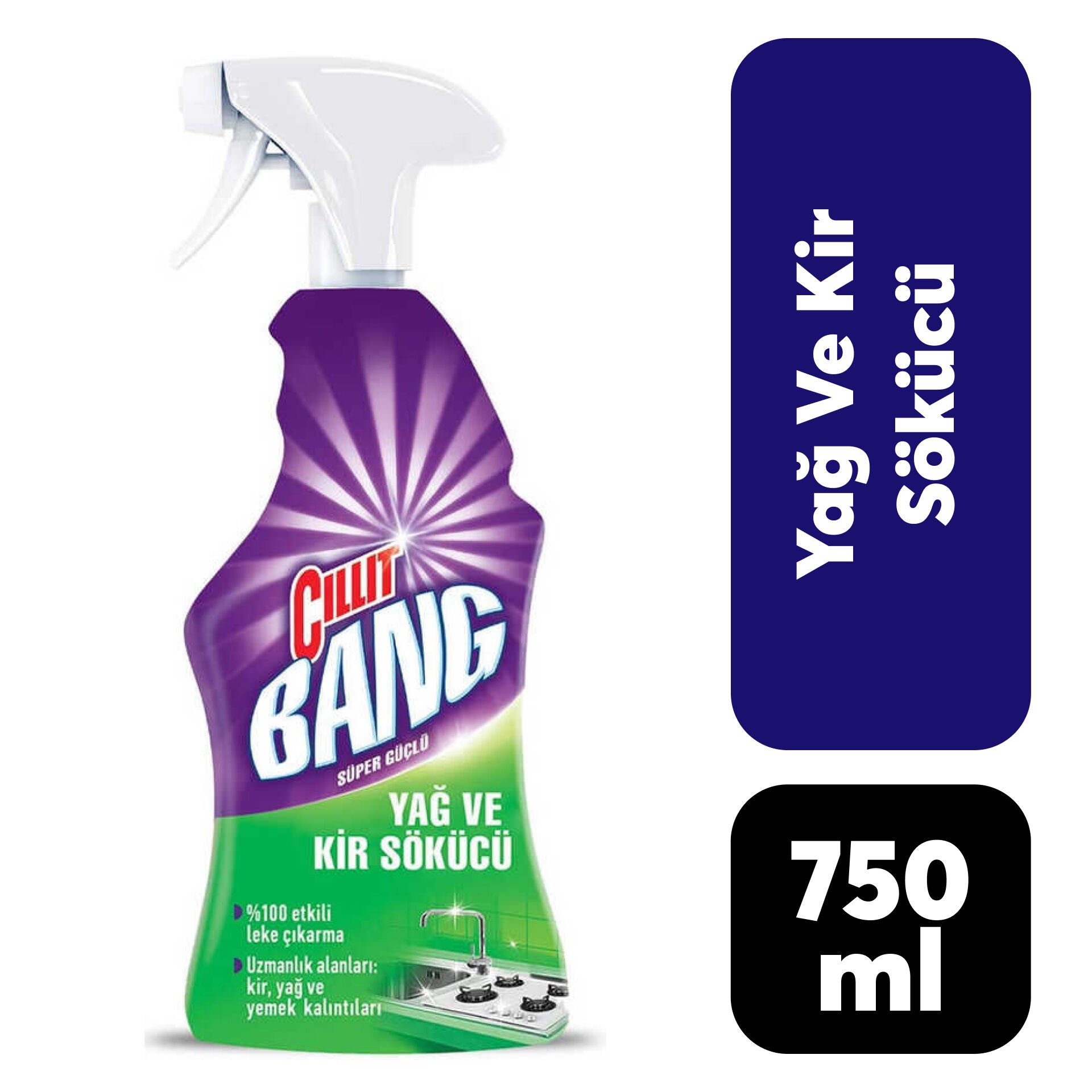 Çözücü Sprey Cillit Bang 750 ml Yağ ve Kir Sökücü