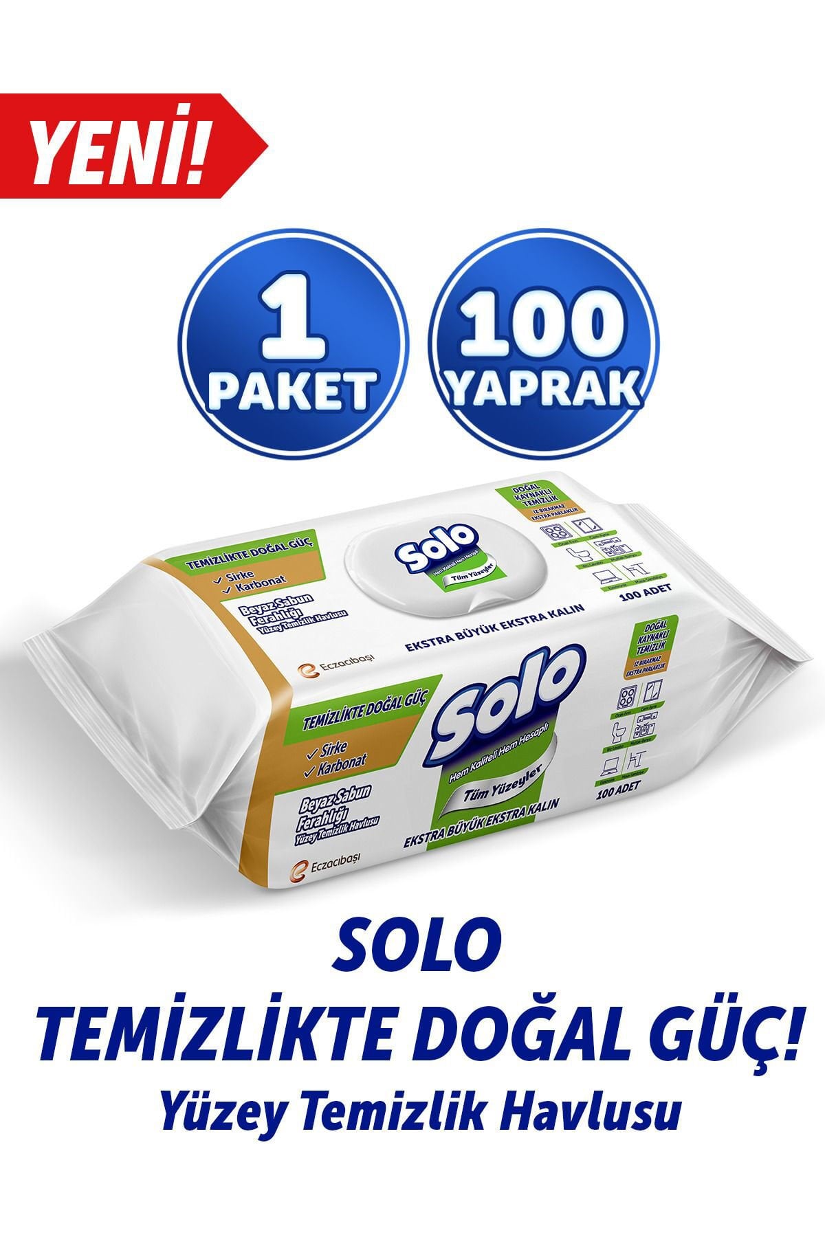 Yüzey Temizlik Solo 100'lü Beyaz Sabun