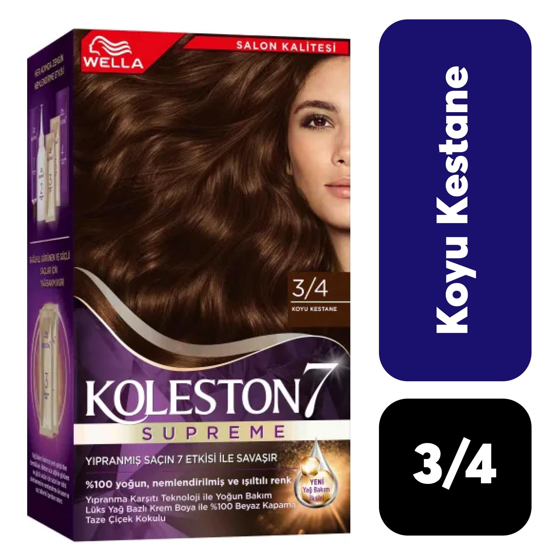 .Set Koleston Kit .3/4 Koyu Kestane