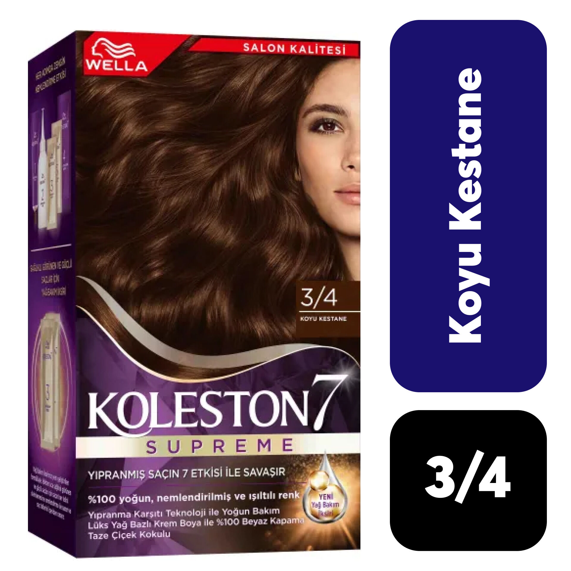 .Set Koleston Kit .3/4 Koyu Kestane