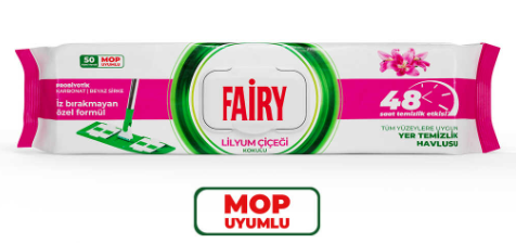 Yüzey Temizlik Fairy Havlu Mop Lilyum Kapaklı