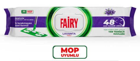 Yüzey Temizlik Fairy Havlu Mop Lavanta Yağlı