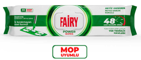 Yüzey Temizlik Fairy Havlu Mop Beyaz Sabun