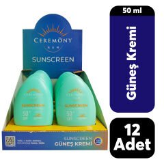 ....Ceremony 50 Spf Güneş Kremi 50 ml Yağlı Ciltler 6'lı + Kuru ve Normal Ciltler 6'lı
