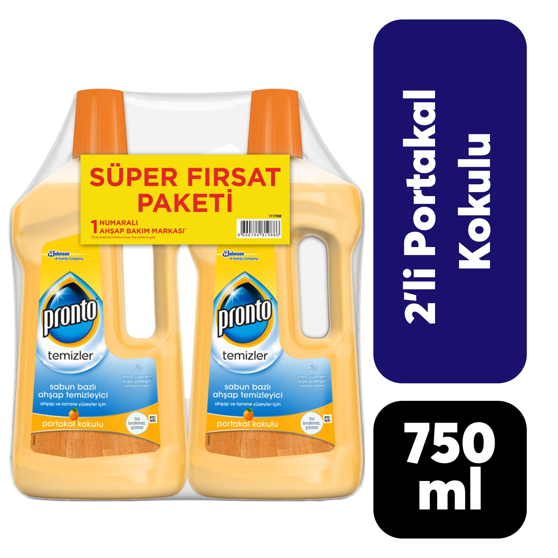 Ahşap Temizleyici Pronto 750 ml Portakal Kokulu 2'li