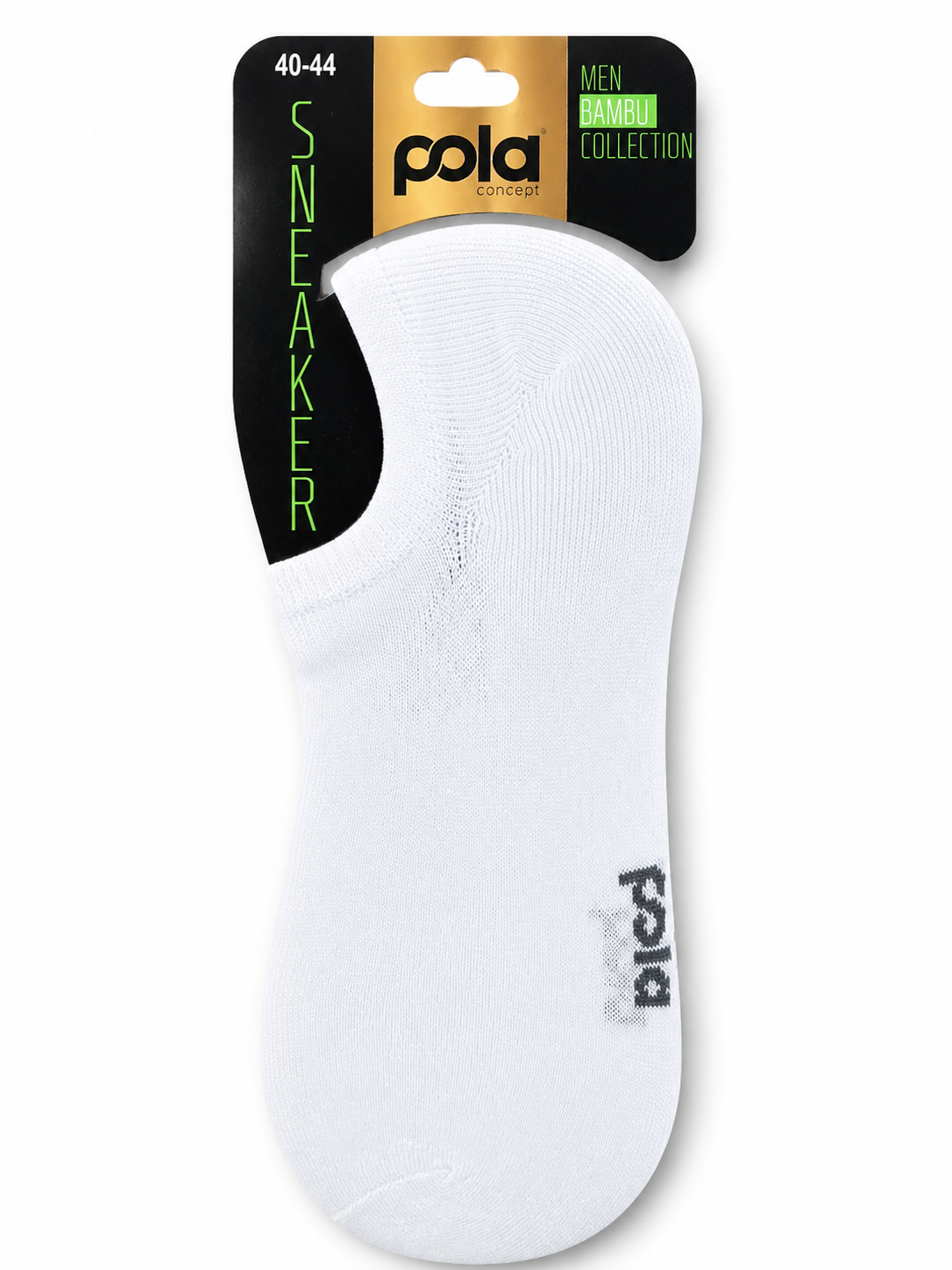 Pola Erkek Sneaker Bambu Çorap Beyaz 40-44
