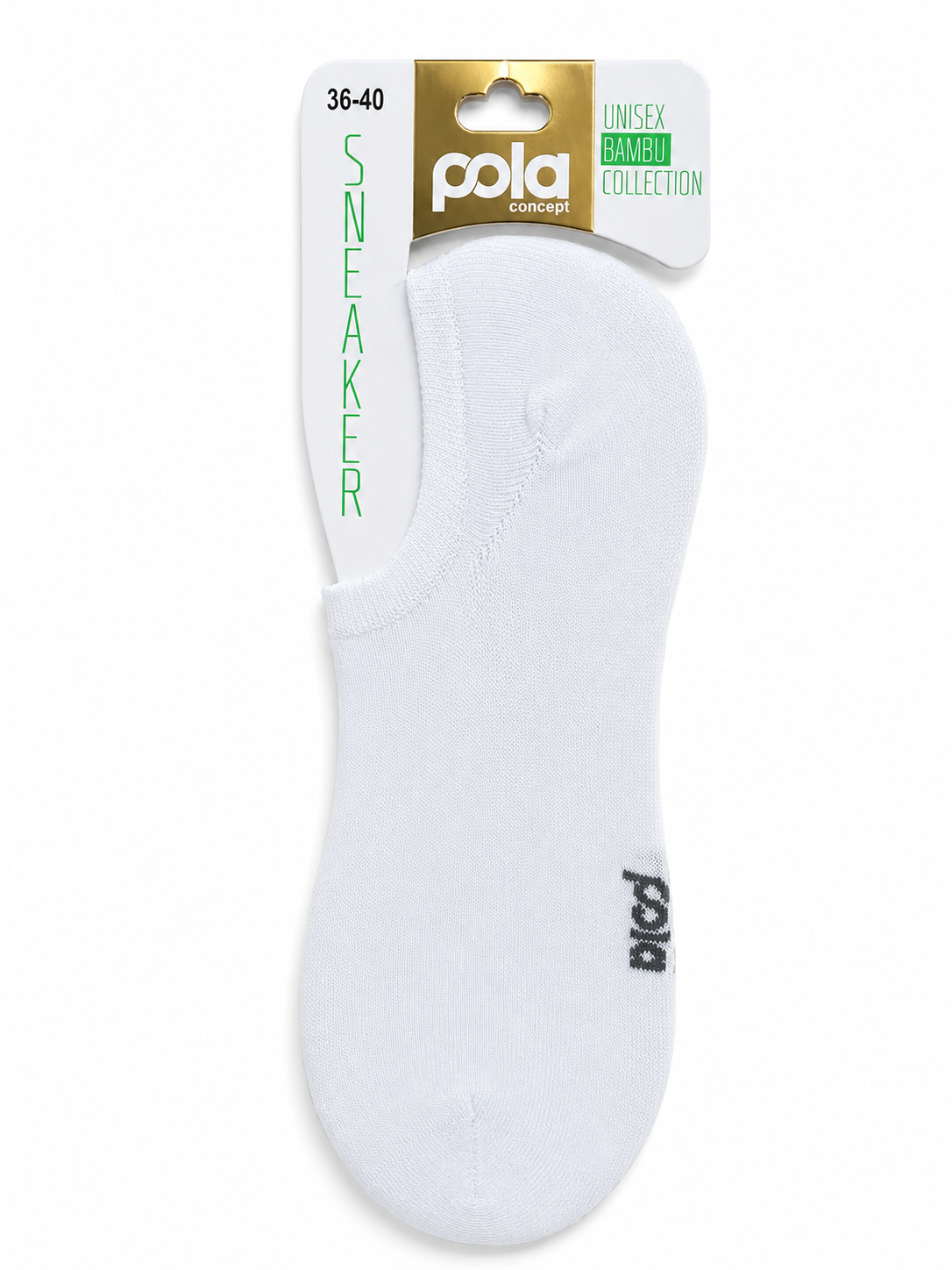 Pola Bayan Sneaker Bambu Çorap Beyaz 36-40