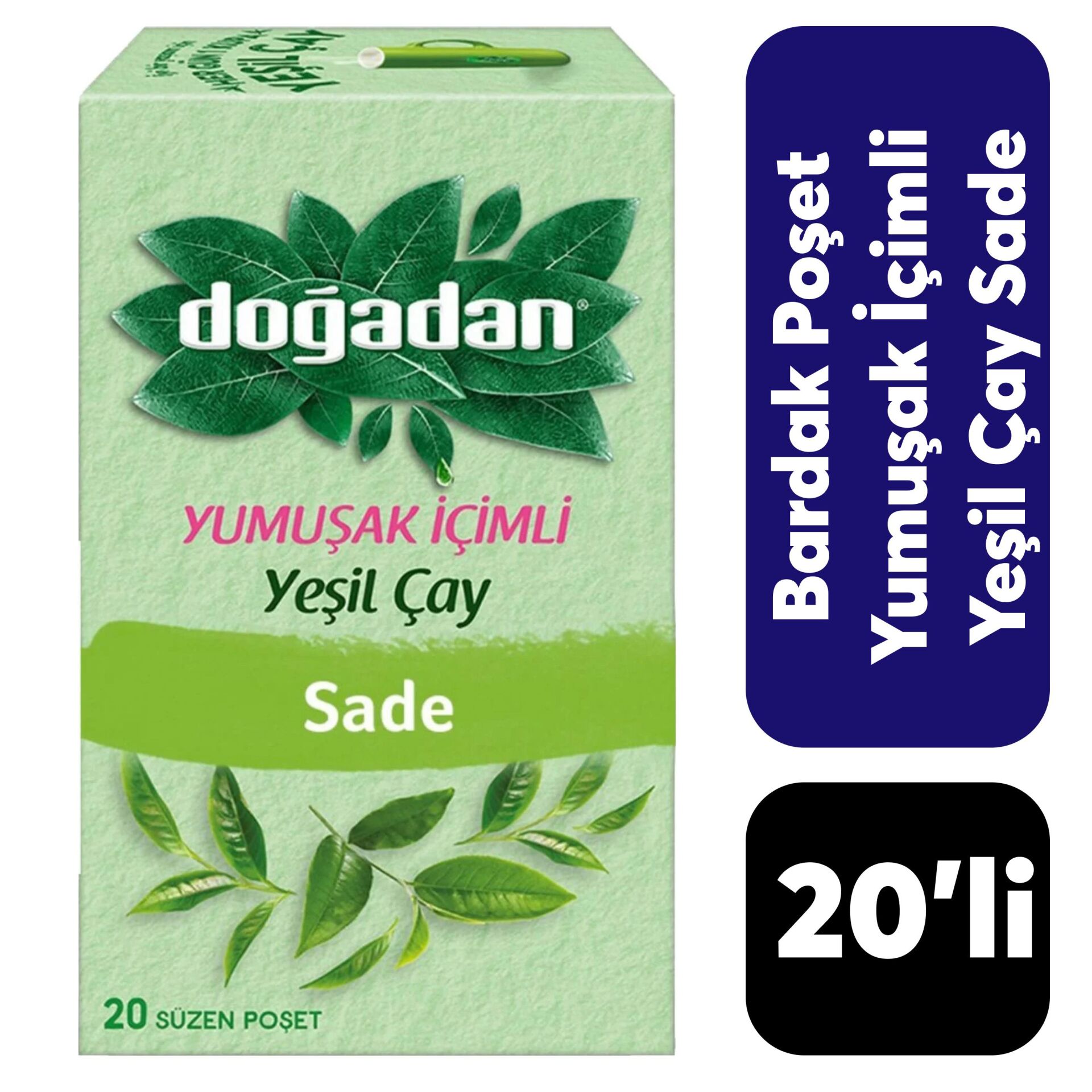 .Doğadan 20'li Yumuşak İçimli Yeşil Çay Sade