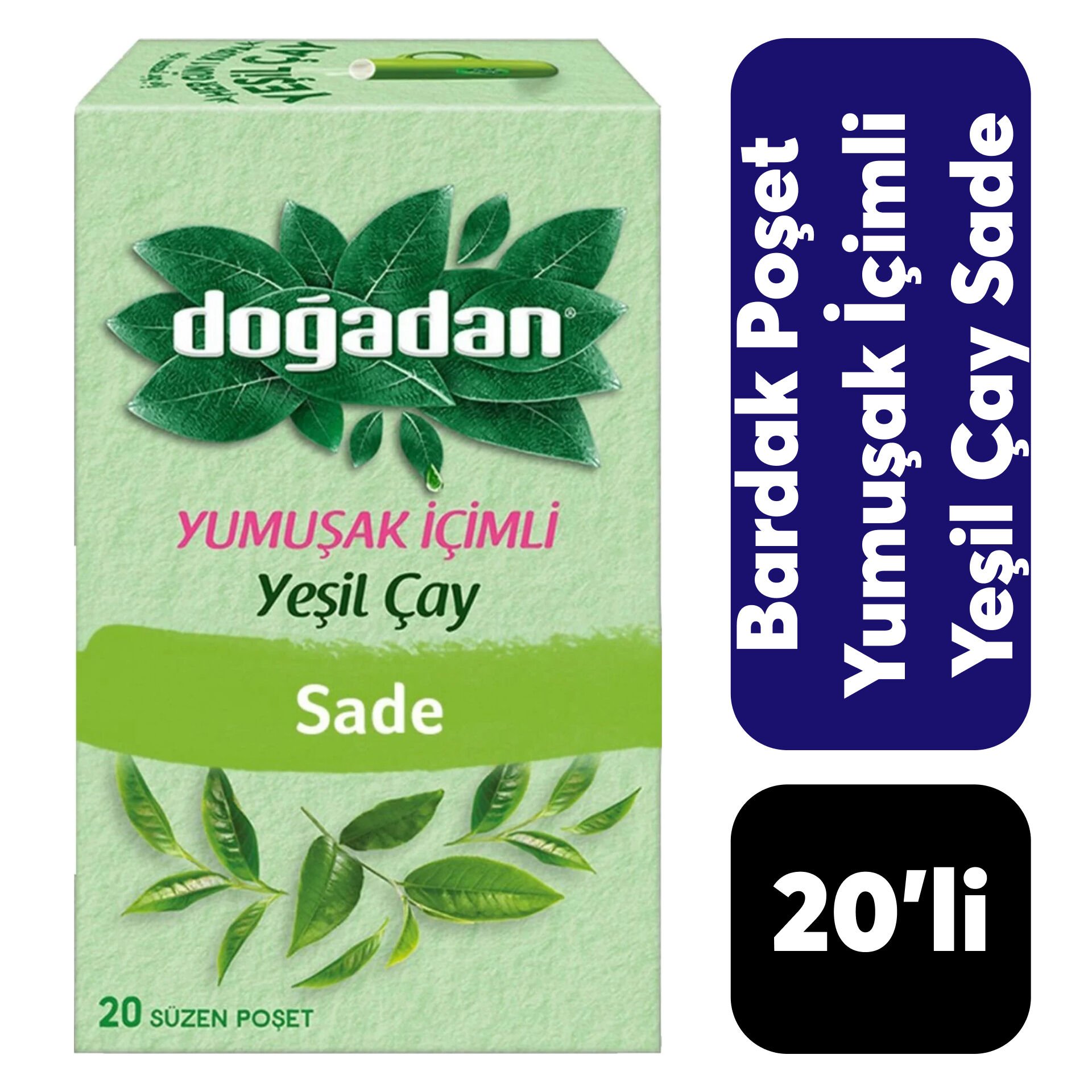 .Doğadan 20'li Yumuşak İçimli Yeşil Çay Sade