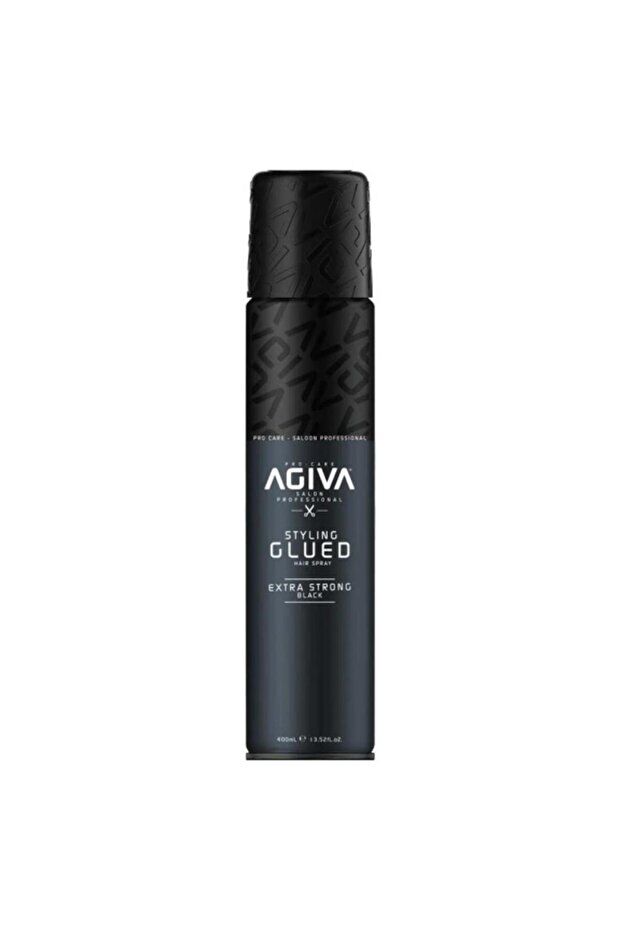 Saç Sprey Agiva Glued 400 ml Extra Strong Siyah