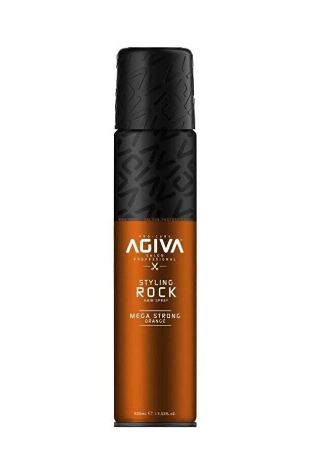 Saç Sprey Agiva Rock 400 ml Mega Strong Turuncu