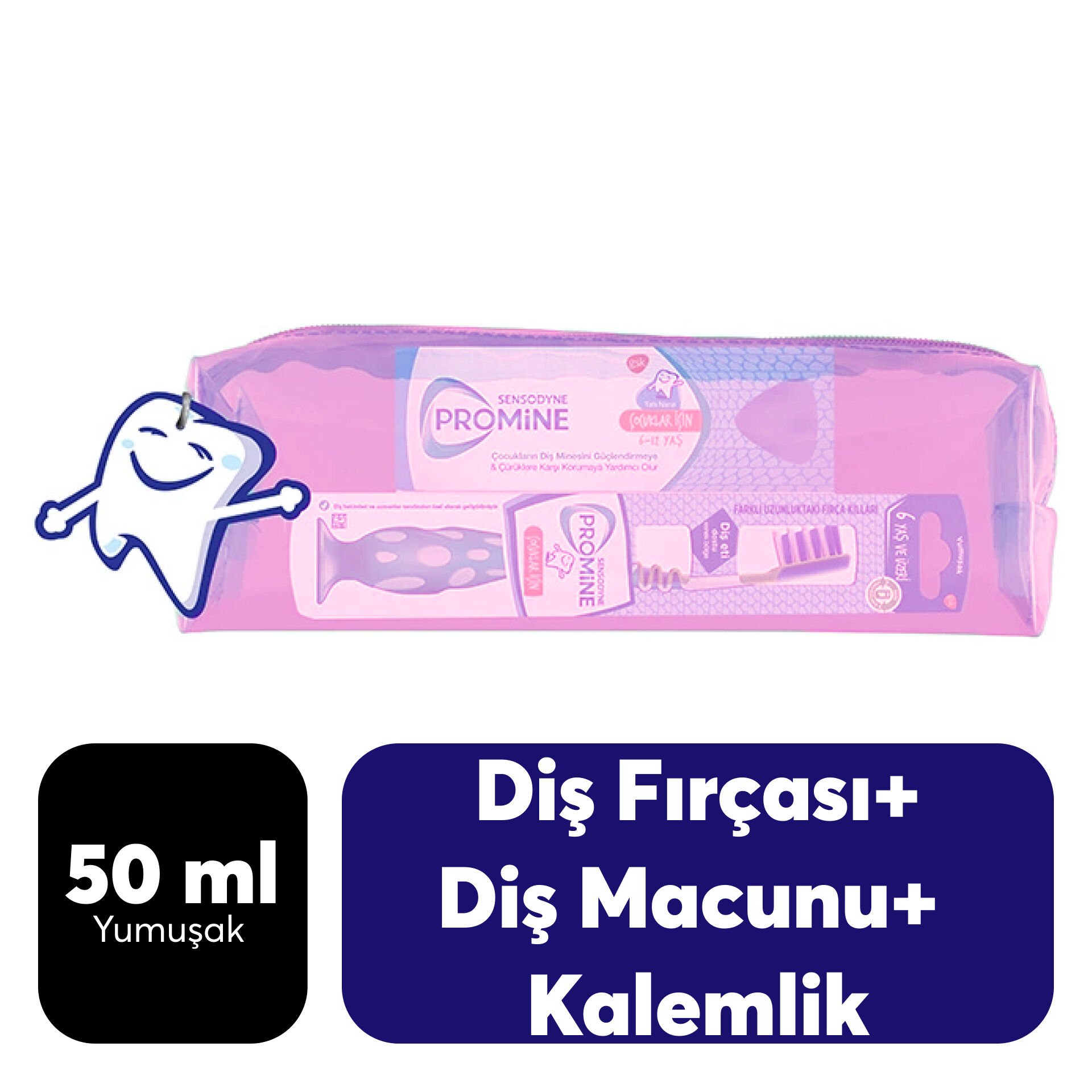 Paket Sensodyne Promine Çocuk Diş Macunu + Fırça + Kalemlik