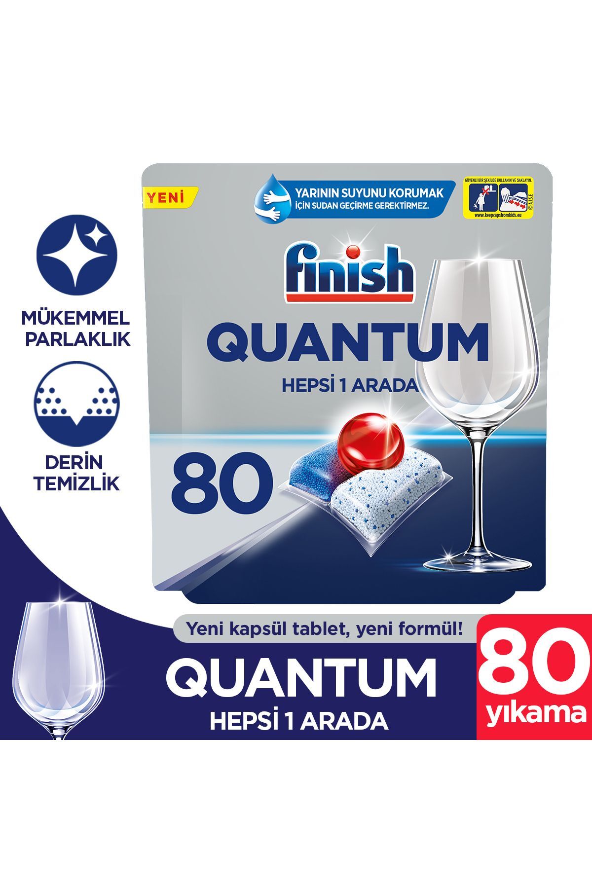 Bulaşık Tableti Finish Quantum 80'li***