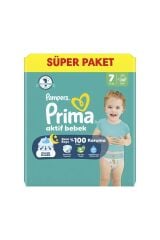 Bebek Bezi Prima Süper 7 Numara 15 kg 30'lu