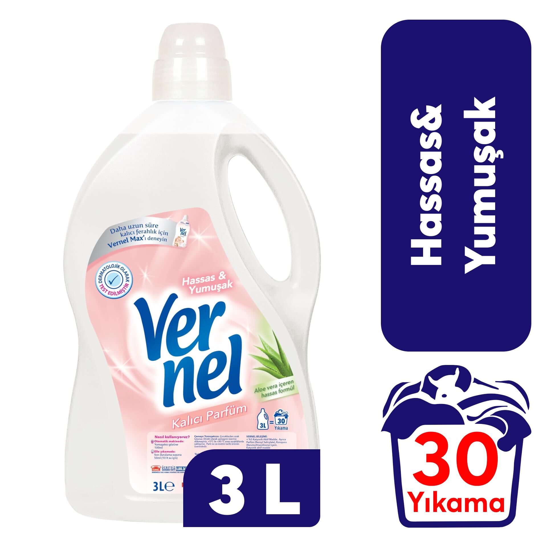 Vernel Yumuşatıcı 3 L Hassas & Yumuşak