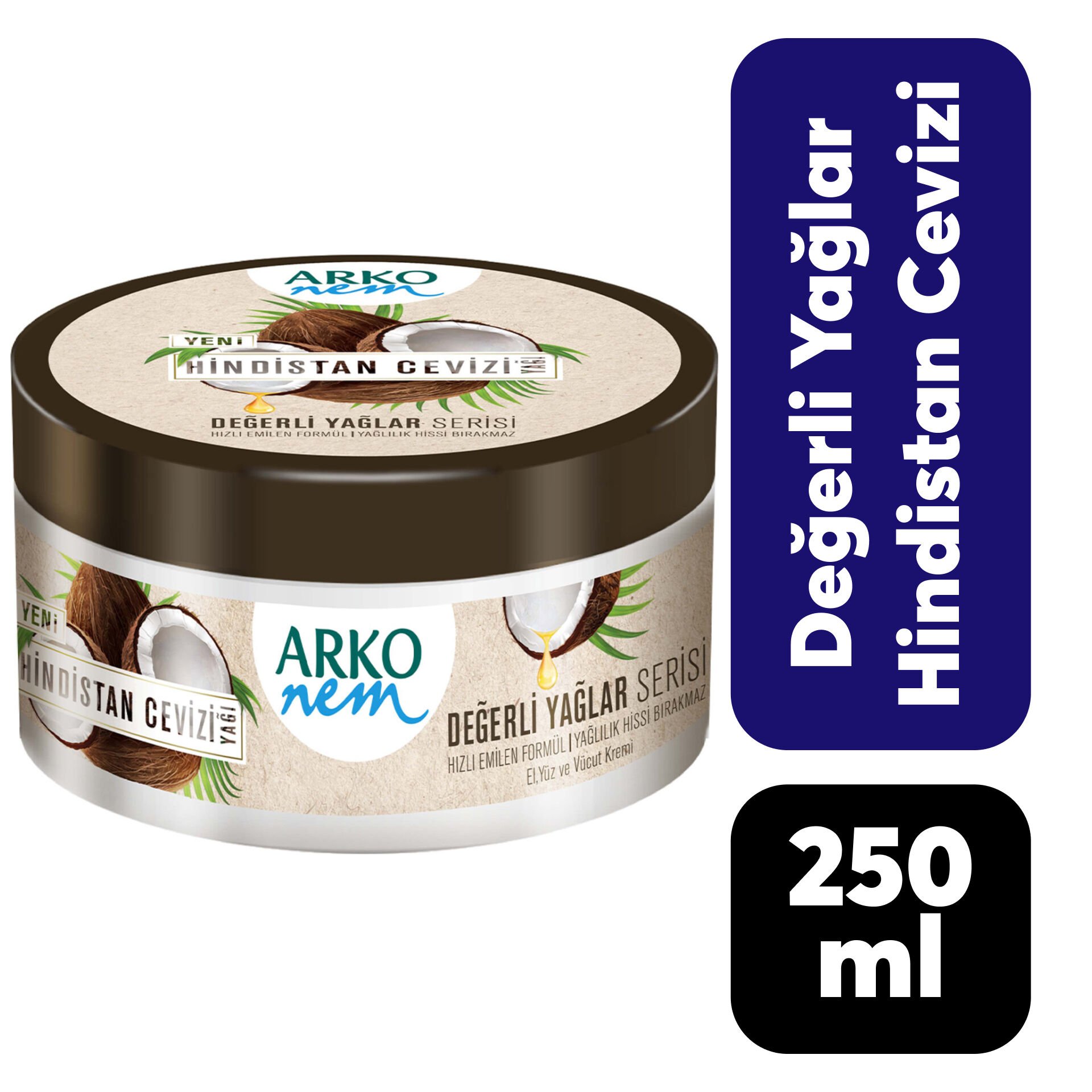 .Krem Arko Nem 250 ml Hindistan Cevizli
