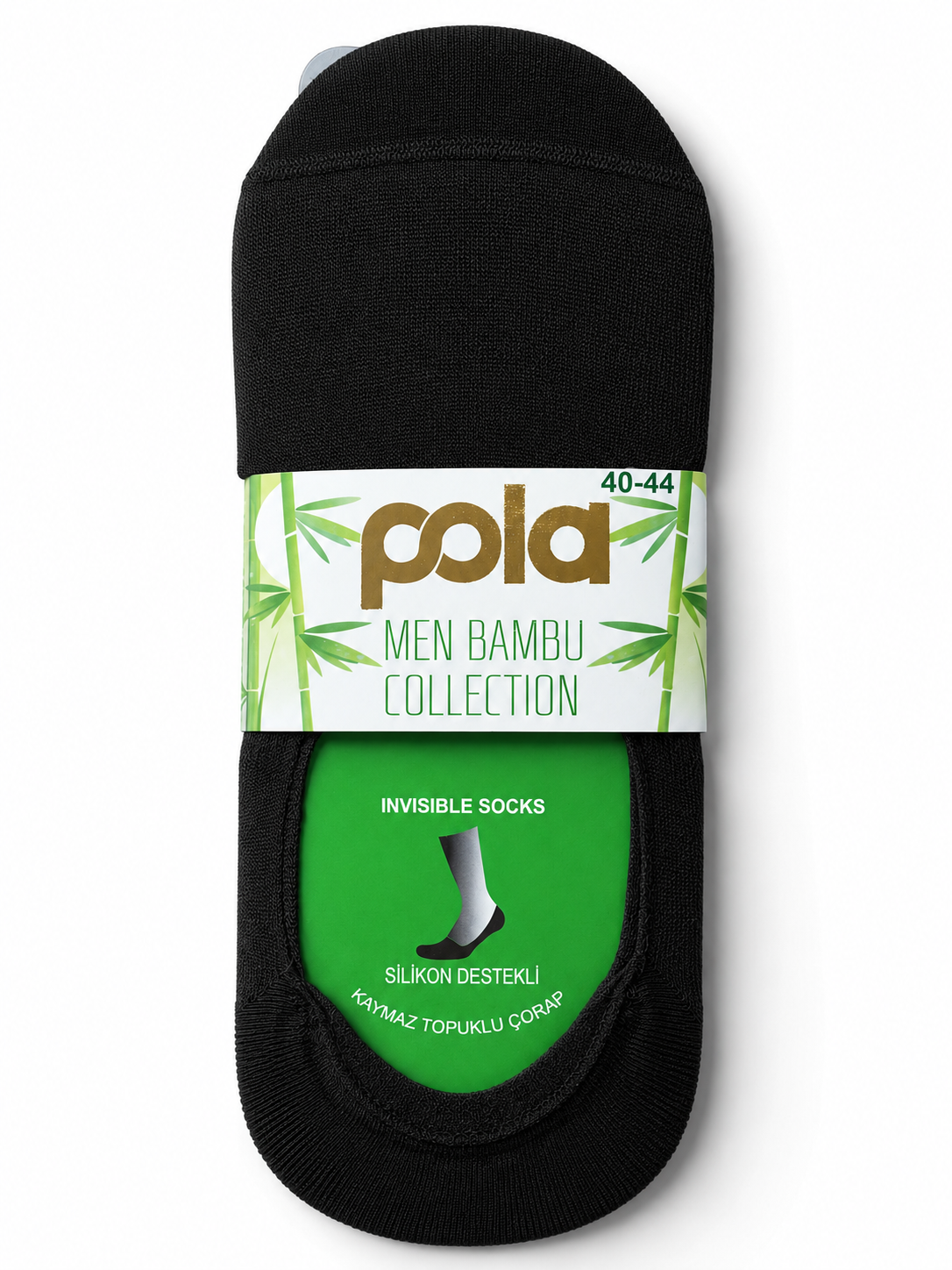 Pola Erkek Bambu Babet Çorap Siyah 40-44