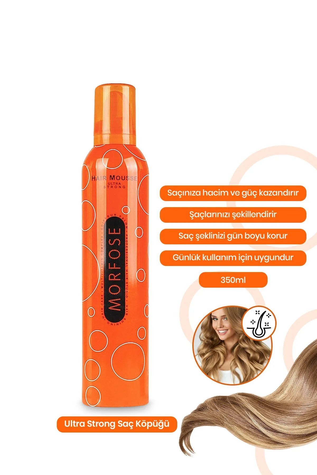 Morfose Saç Köpüğü Turuncu 350 ml