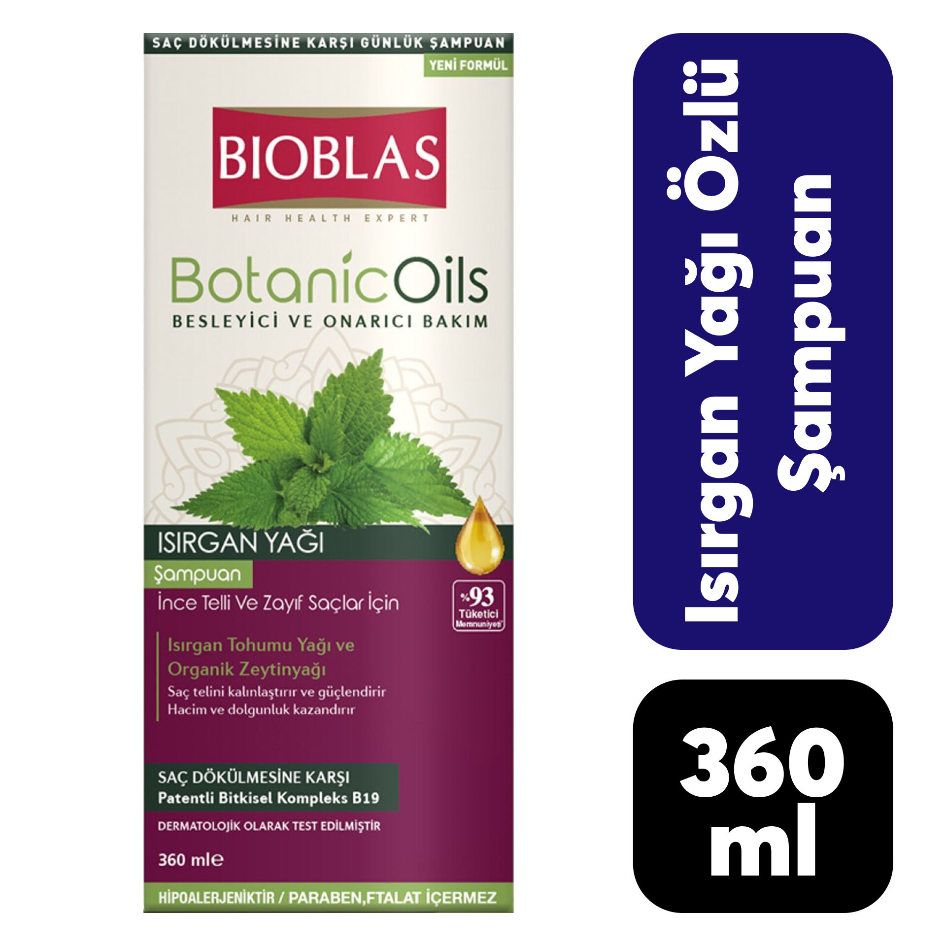 Şampuan Bioblas 360 ml Botanik Isırgan yağ