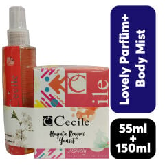 Kofre Kadın Cecile Parfüm 55 ml + 150 ml Body Mist Lovely