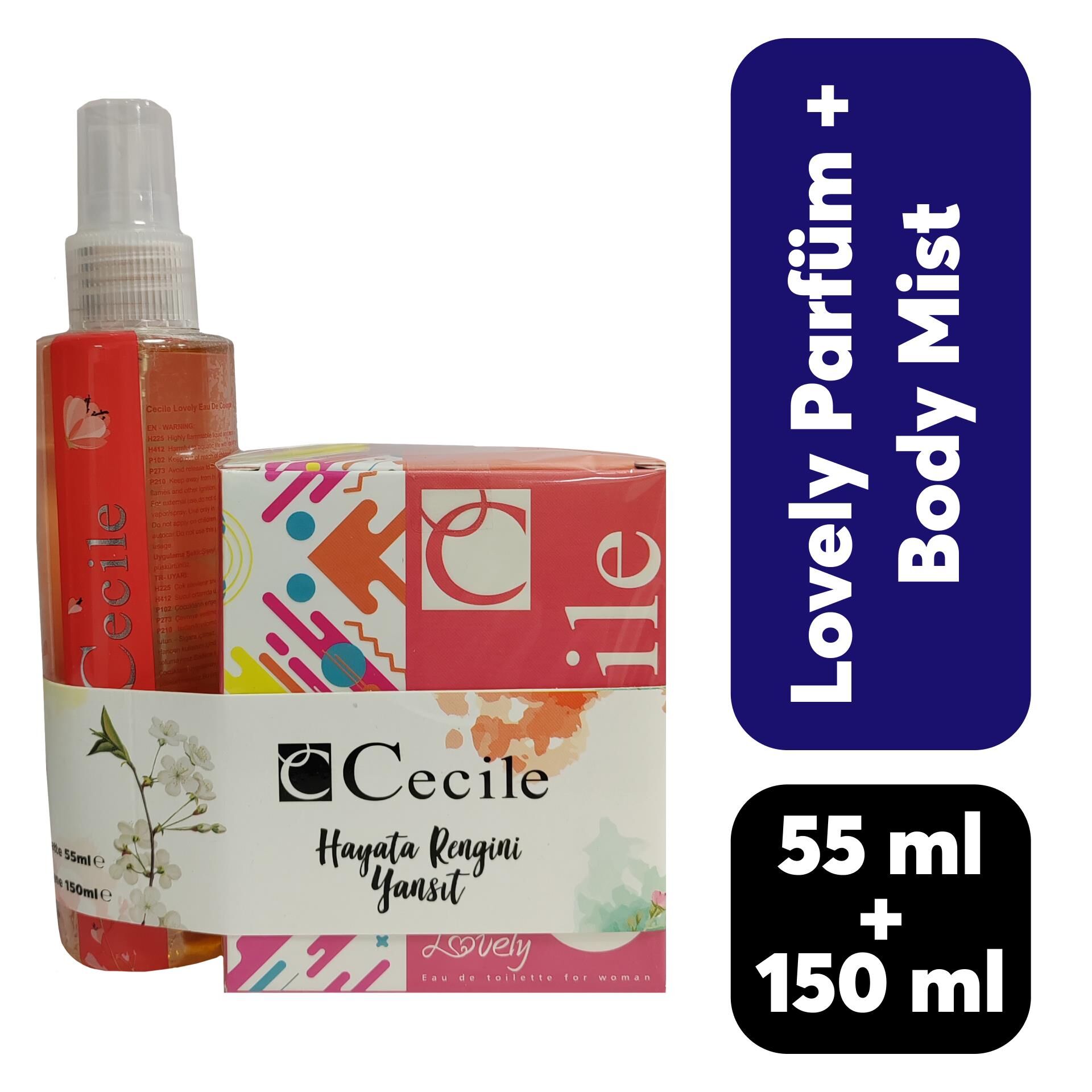 Cecile Kofre Parfüm 55 ml + Body Mist 150 ml Lovely