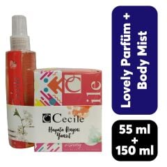 Cecile Kofre Parfüm 55 ml + Body Mist 150 ml Lovely