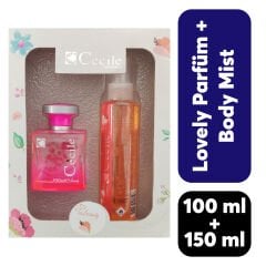 Kofre Cecile Parfüm 100 ml + Body Mist 150 ml Lovely