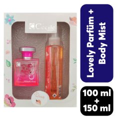 Kofre Cecile Parfüm 100 ml + Body Mist 150 ml Lovely