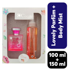 Kofre Cecile Parfüm 100 Ml + Body Mist 150 Ml Lovely