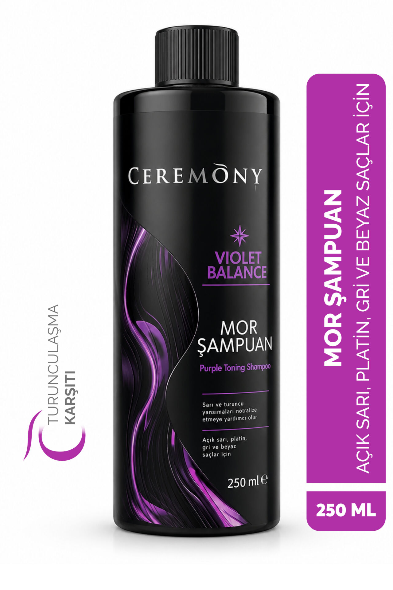 Ceremony Turunculaşma Karşıtı Mor Şampuan 250 ml