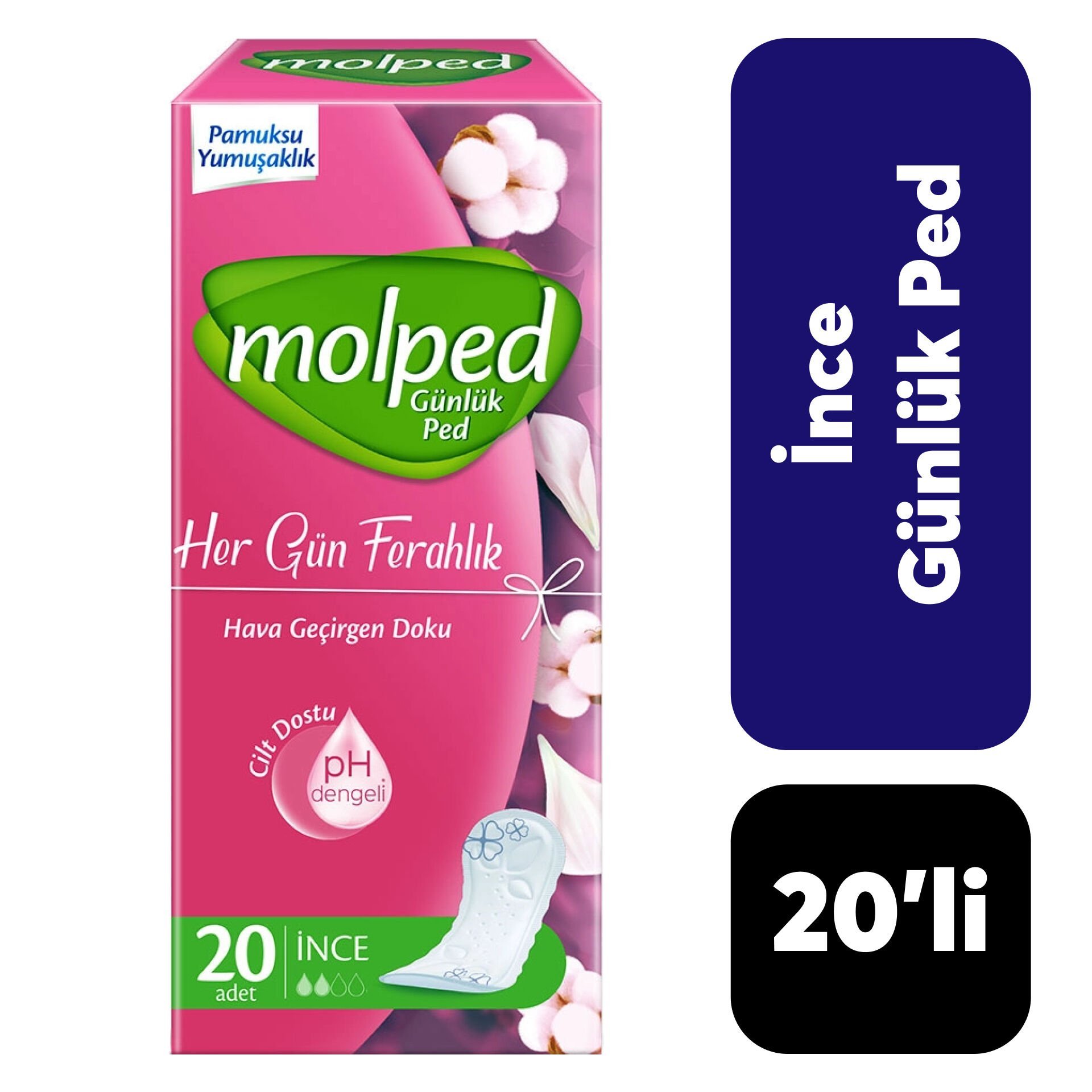 Molped Günlük Ped 20'li İnce