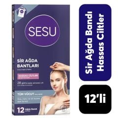Sesu Hassas Ciltler Ağda Bandı 12'li Vücut