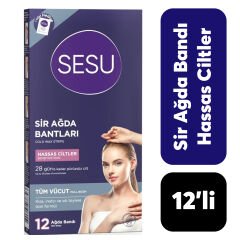 Sesu Hassas Ciltler Ağda Bandı 12'li Vücut
