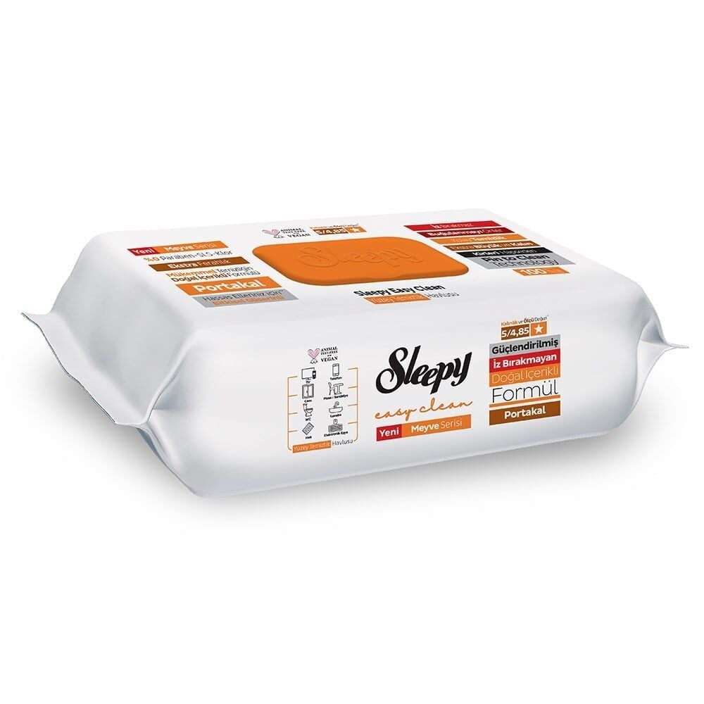 Yüzey Temizlik Havlusu Sleepy 100'lü Portakal