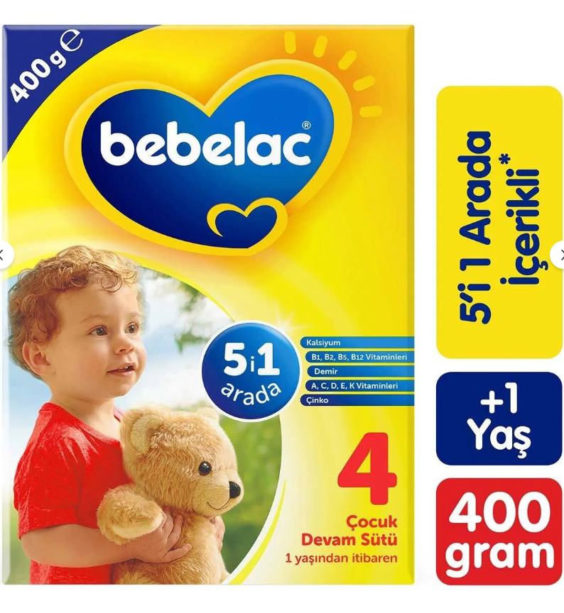 Bebelac Devam Sütü 5i1 Arada 1 Yaş 400 Gr