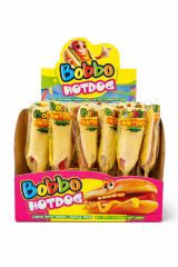 Bobbo HotDog Meyve Aromalı Yumuşak Şeker 24'Lü