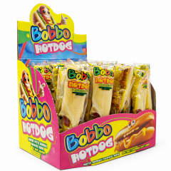 ..Bobbo HotDog Meyve Aromalı Yumuşak Şeker 24'Lü