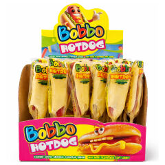 ..Bobbo HotDog Meyve Aromalı Yumuşak Şeker 24'Lü