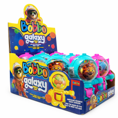 Bobbo Galaxy Çilek-Muz-Portakal Aromalı Misket Sakız 12'Li