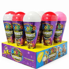 ..Bobbo Cornet Lollipop ve Oyuncak Hediyeli 12'li