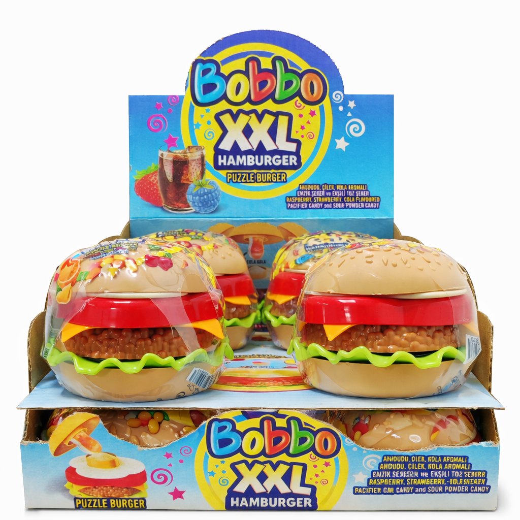 ..Bobbo Hamburger Aromalı Emzik Şeker 12'li