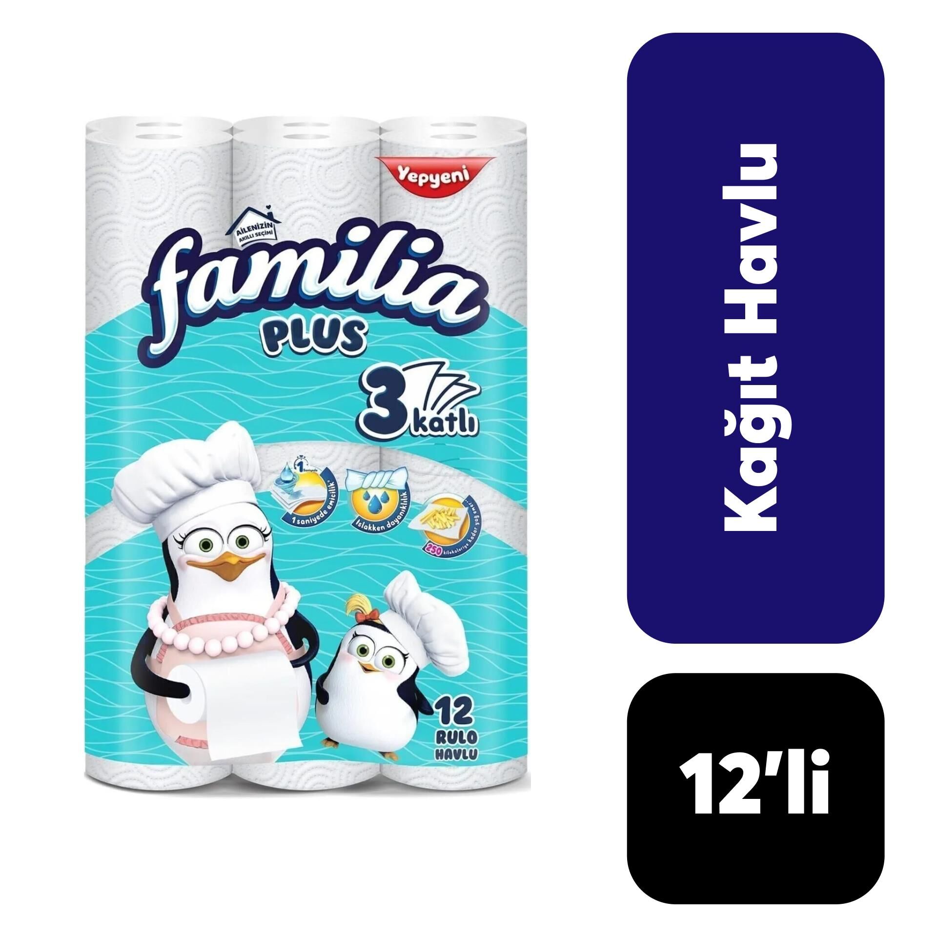 Kağıt Havlu Familia 12 Rulo 3 Katlı