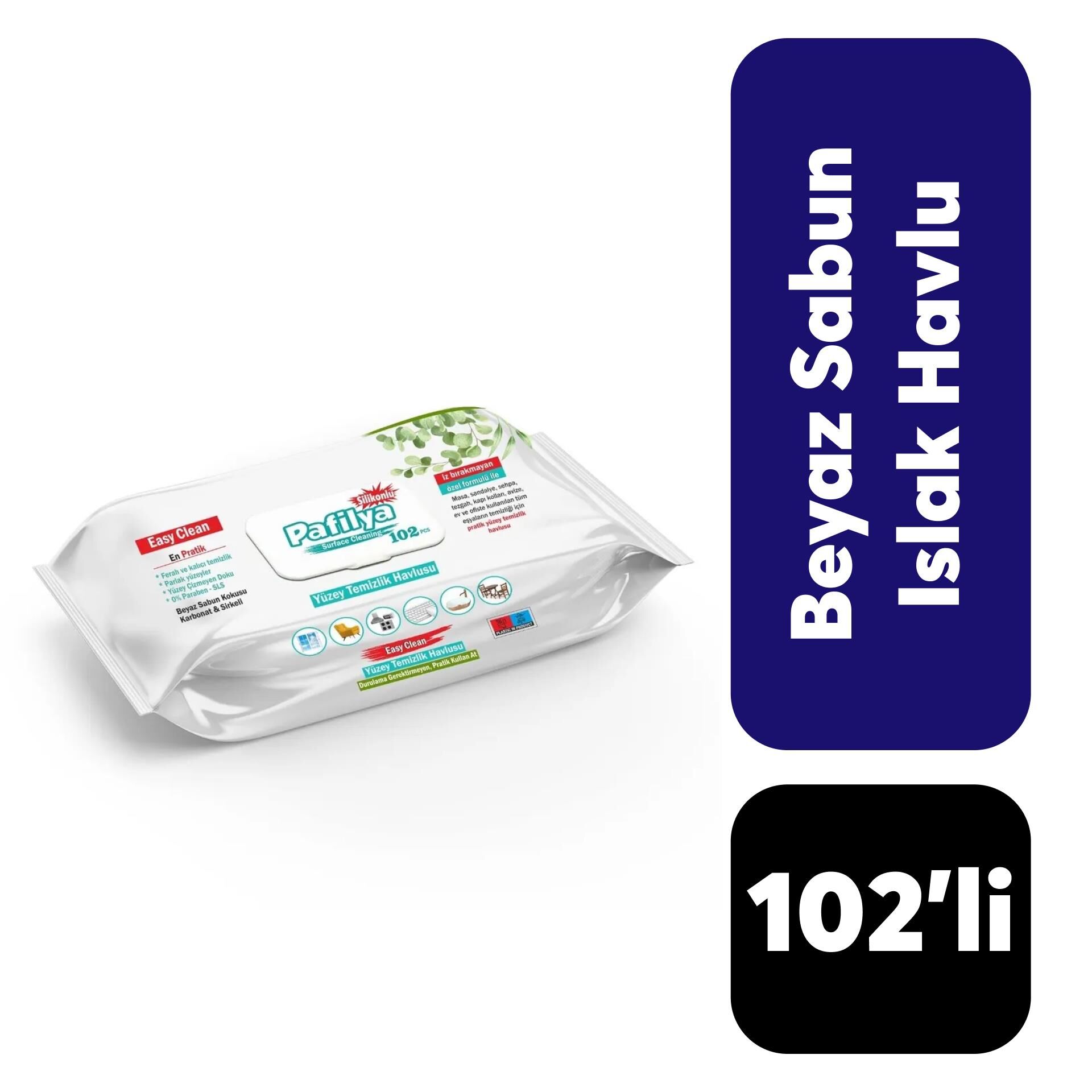 Pafilya Yüzey Temizlik Havlusu 102'li Beyaz Sabun