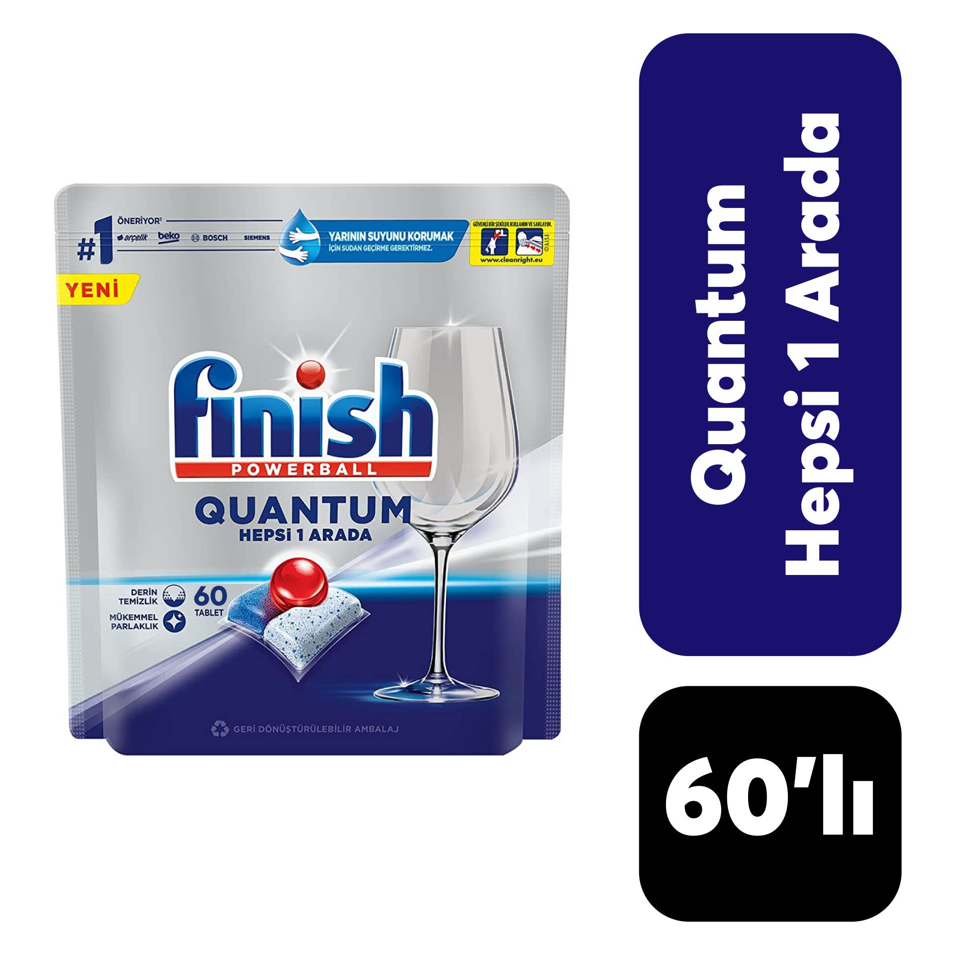 Bulaşık Tableti Finish Quantum 60'lı