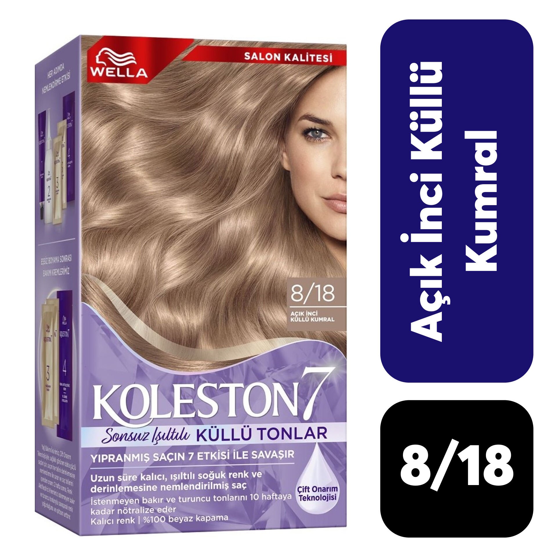 .Set Koleston Kit .8/18 Açık İnci Küllü Kumral